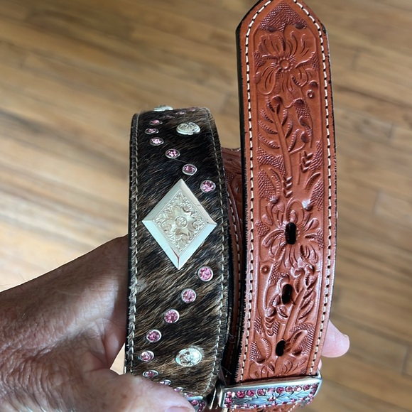 Montana Silversmith leather show belt - Picture 4 of 9